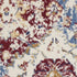 4' X 6' Navy Blue Damask Power Loom Distressed Area Rug